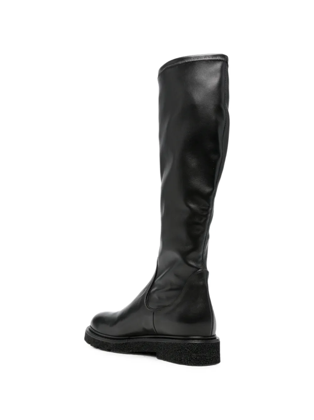 GUGLIELMO ROTTA leather knee-high boots Zwart