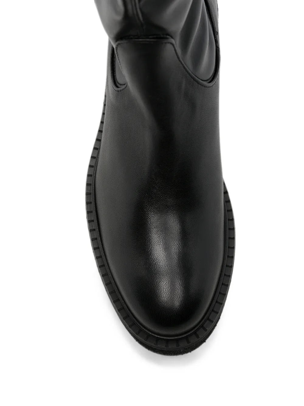 GUGLIELMO ROTTA leather knee-high boots Zwart