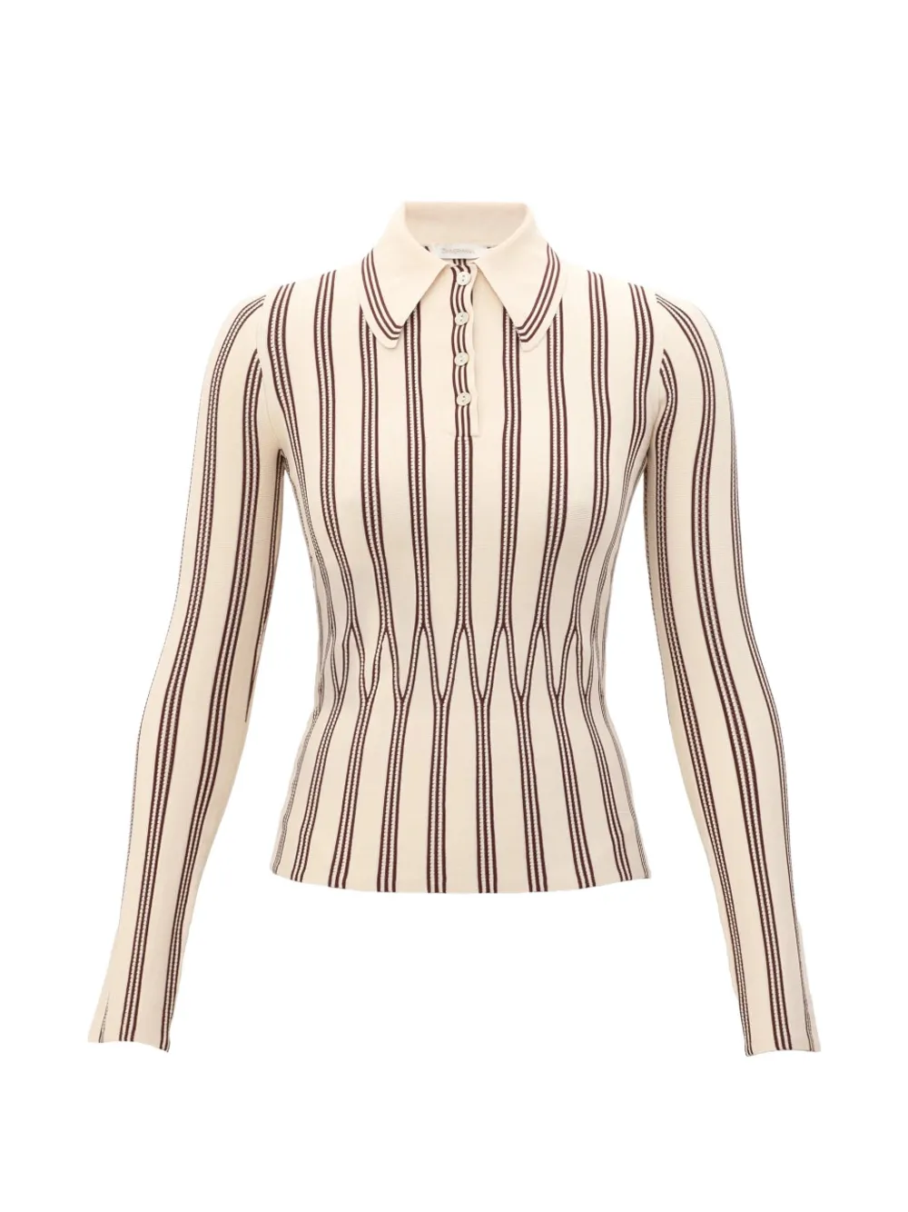 ZIMMERMANN Valiant striped polo shirt - Toni neutri