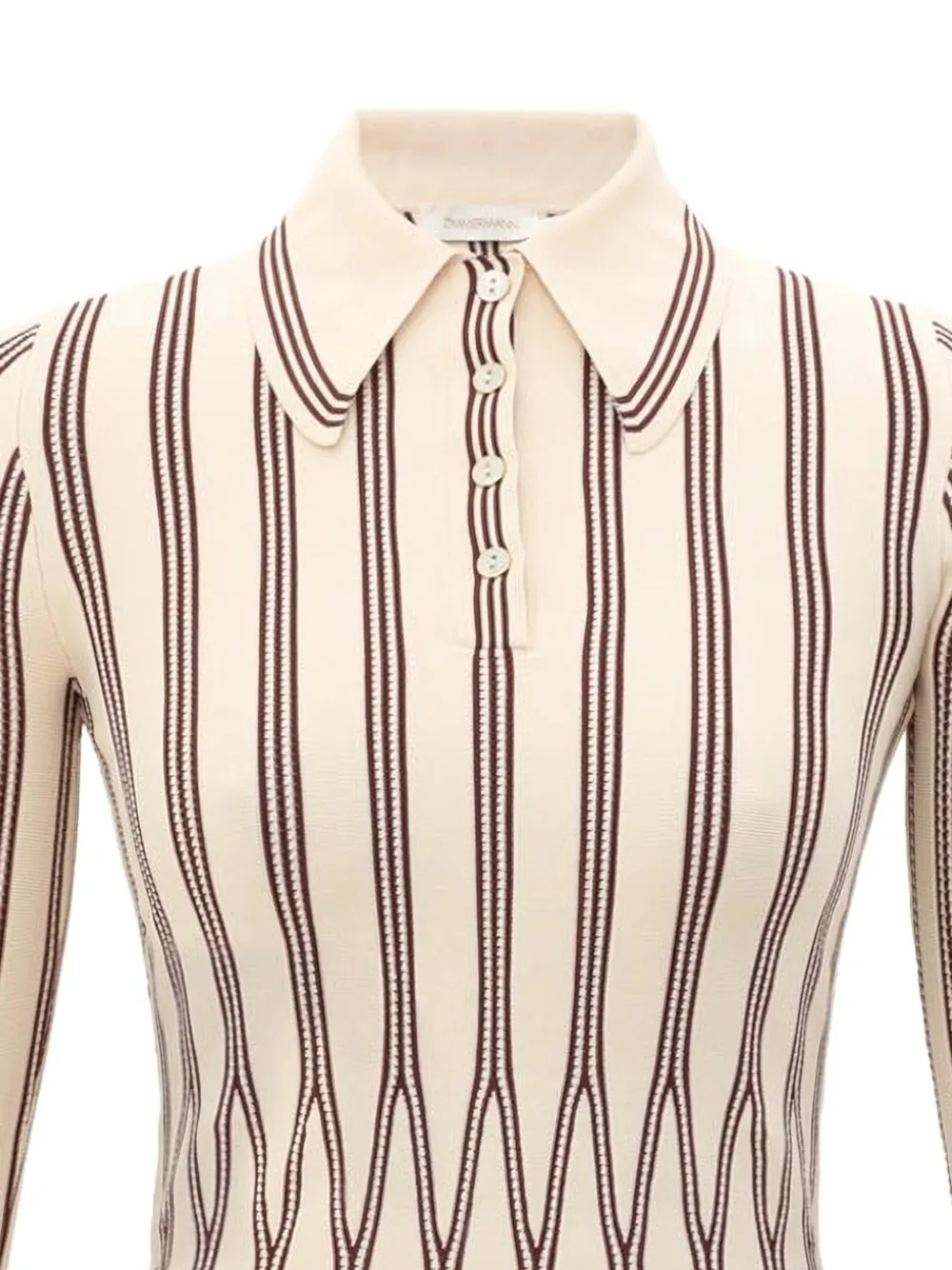 ZIMMERMANN Valiant gestreept poloshirt Beige