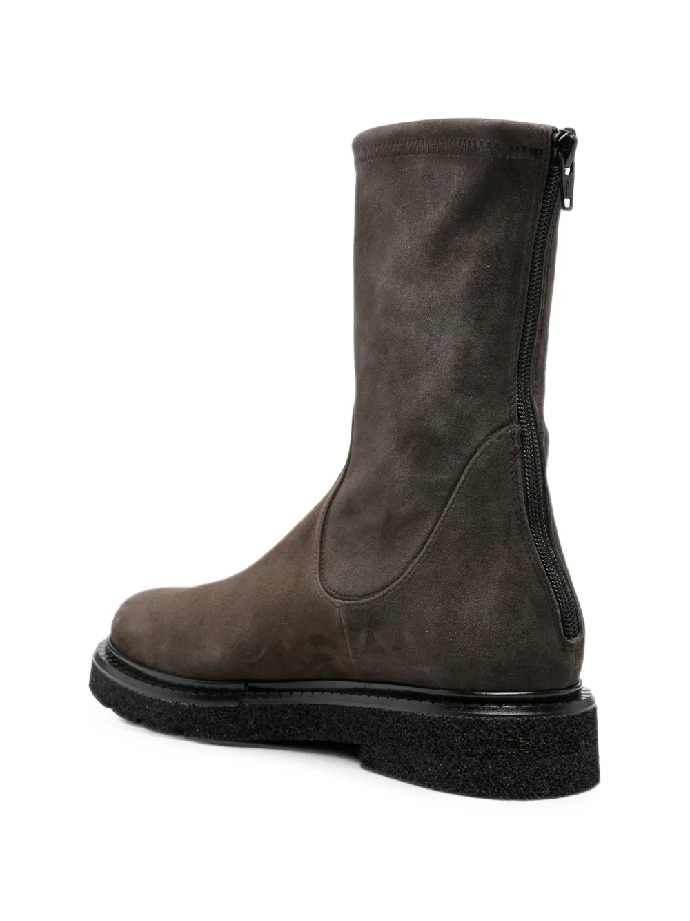 GUGLIELMO ROTTA rear-zip leather ankle boots Bruin