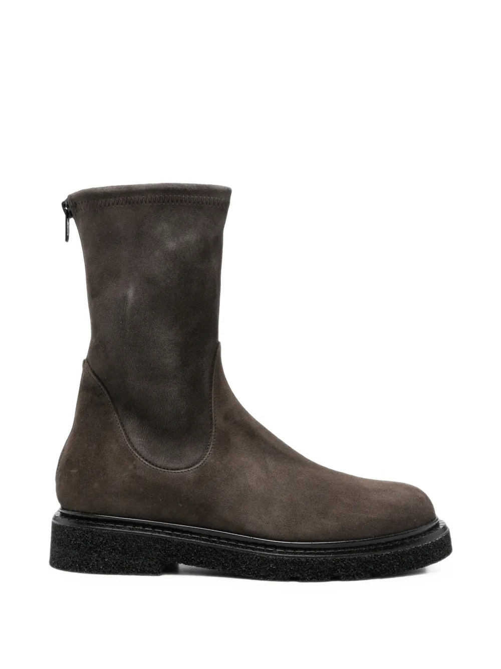 GUGLIELMO ROTTA rear-zip leather ankle boots Bruin