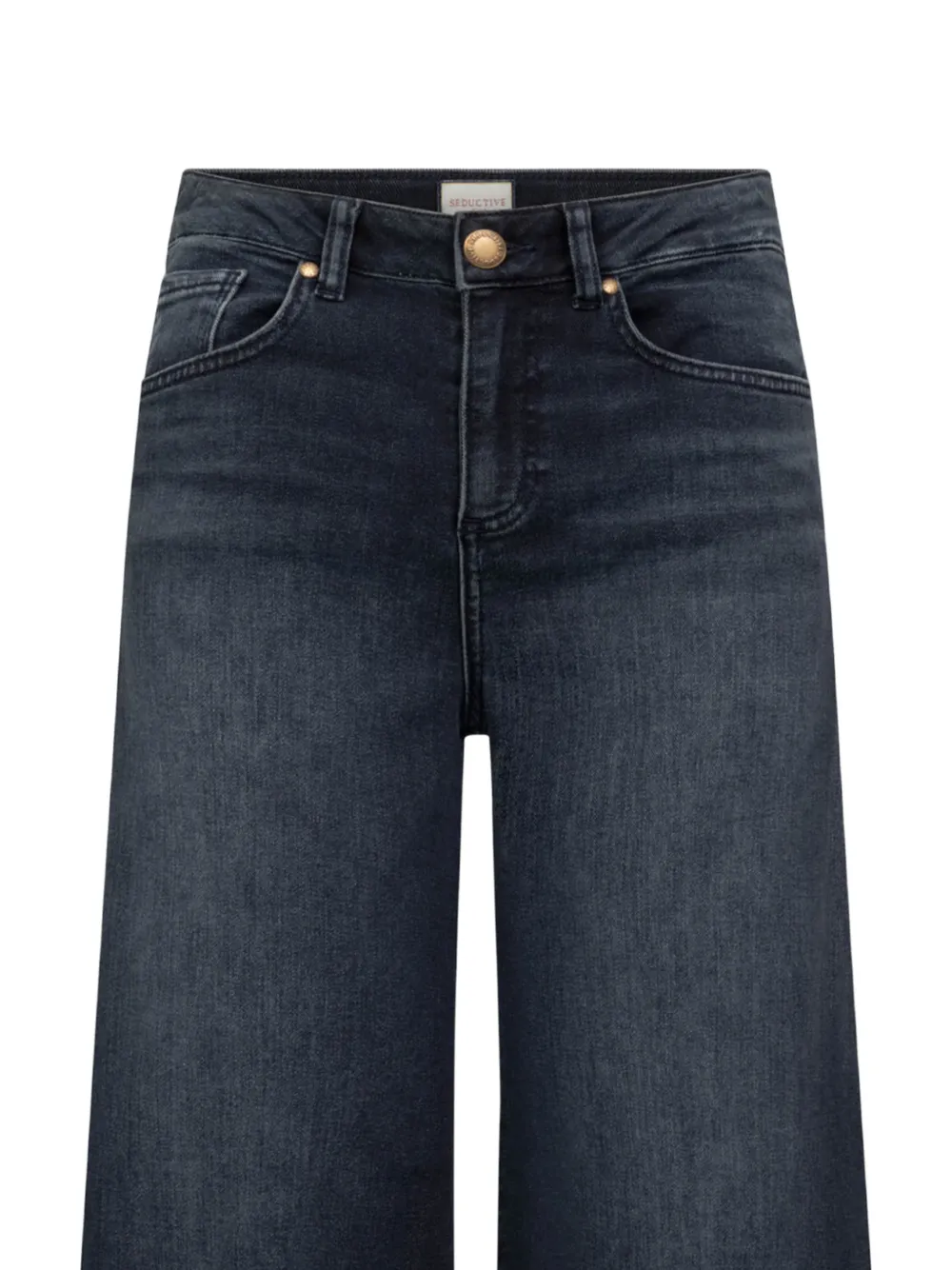 Seductive Maury jeans met wijde pijpen Blauw
