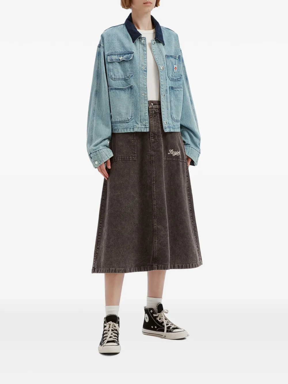 FINGERCROXX Denim jack Blauw