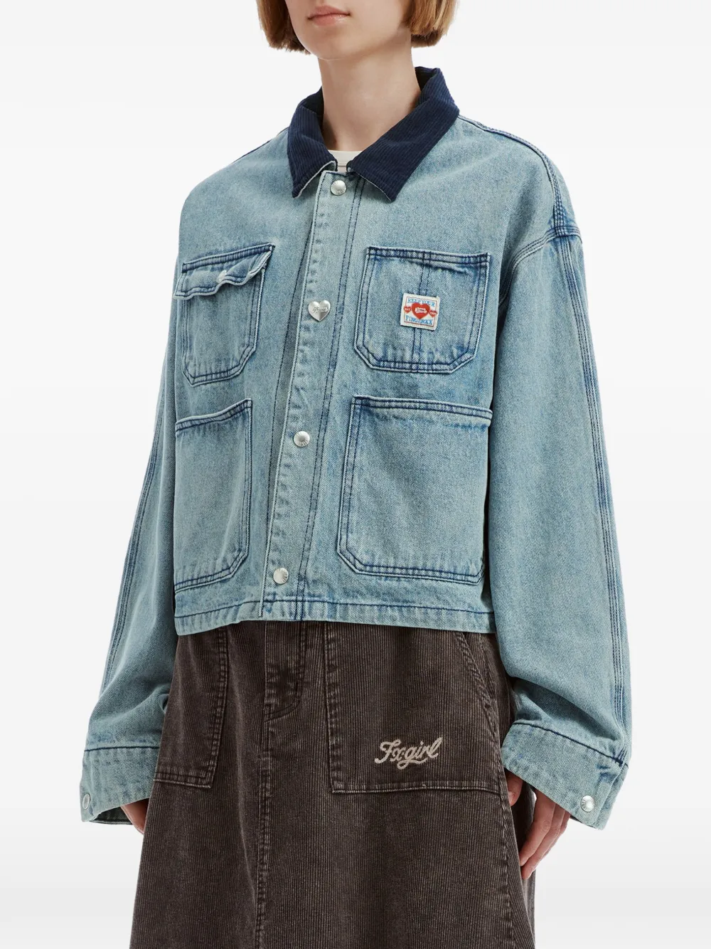 FINGERCROXX Denim jack Blauw