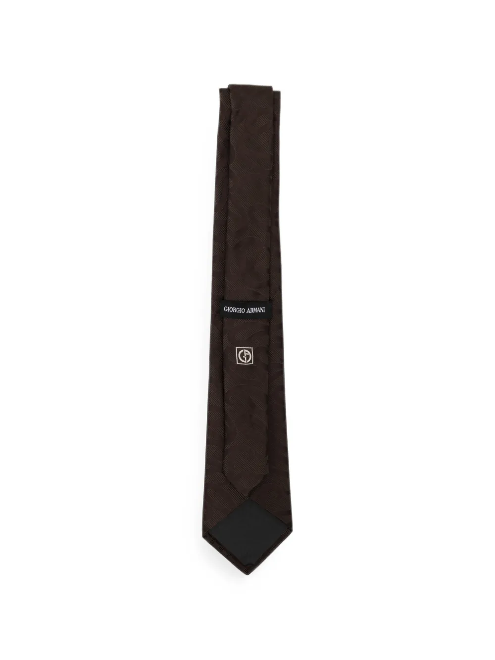 Giorgio Armani Zijden stropdas met paisley-print Bruin