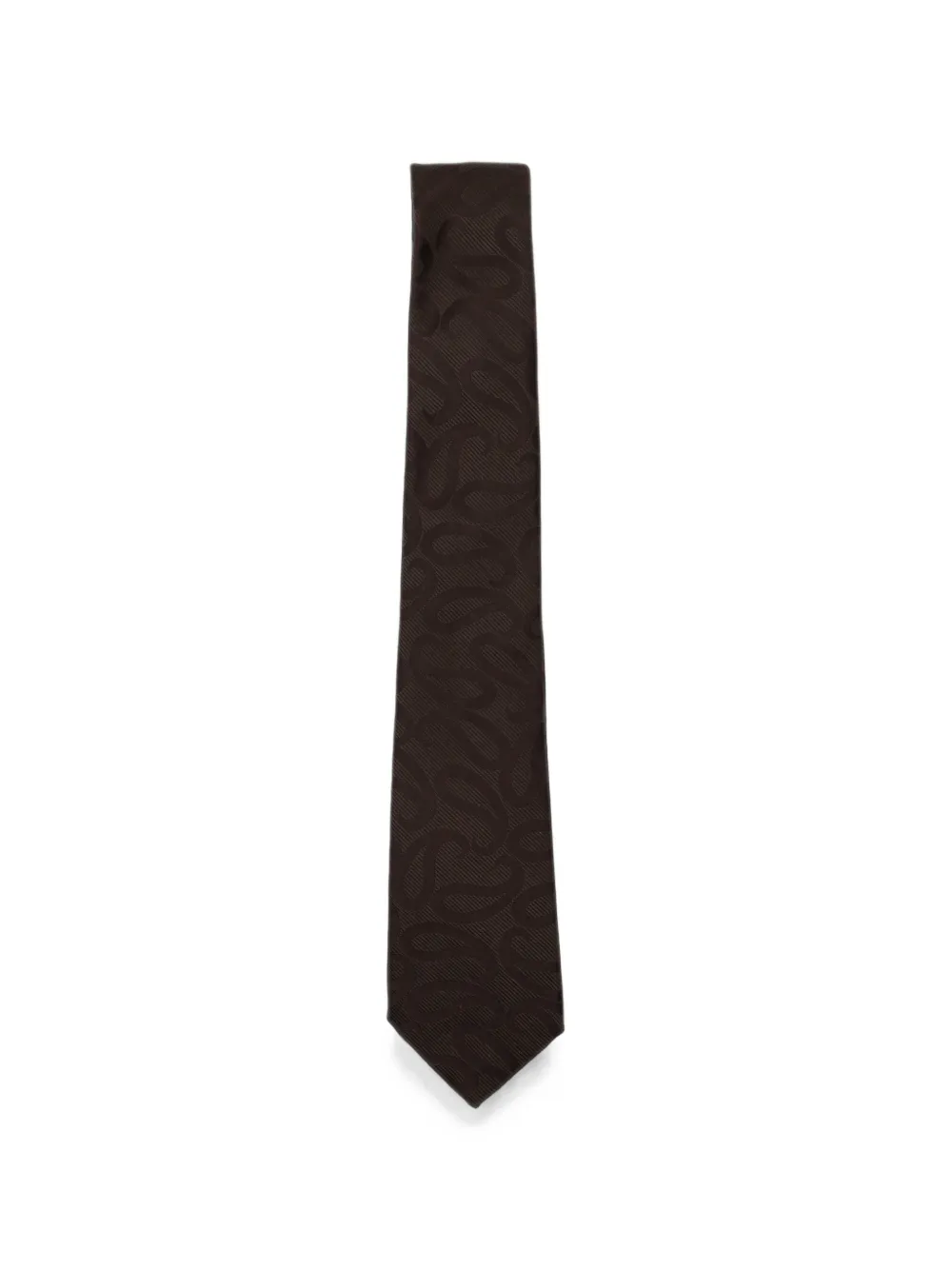 Giorgio Armani paisley silk tie - Marrone