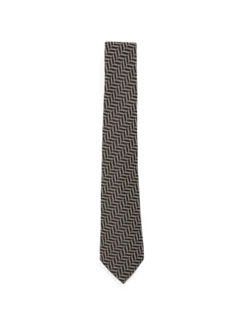 Giorgio Armani chevron-pattern silk tie