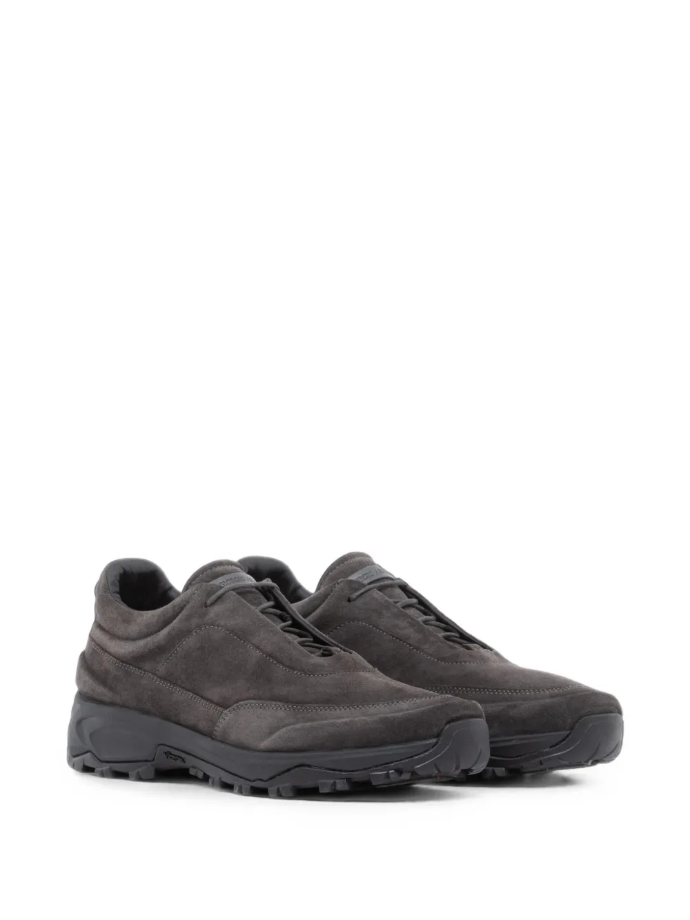 Giorgio Armani suede sneakers Grijs