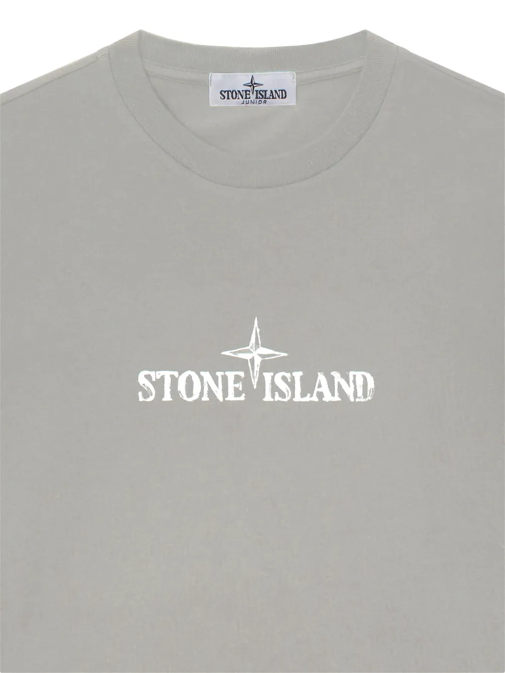 Stone Island Junior T-shirt met logoprint Grijs