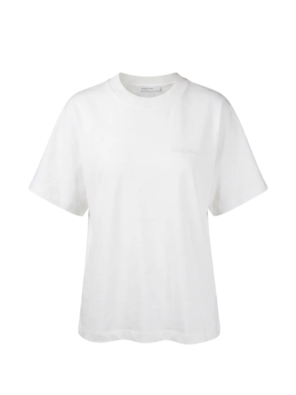 Patrizia Pepe logo-embroidered T-shirt - Weiß