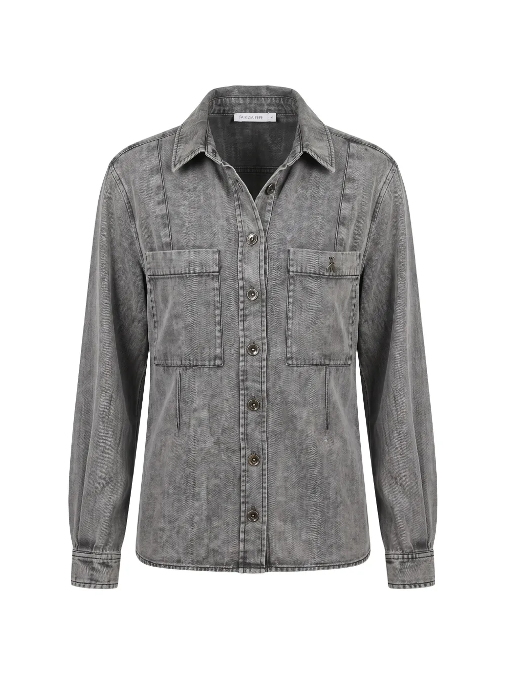 Patrizia Pepe washed textured shirt - Grau