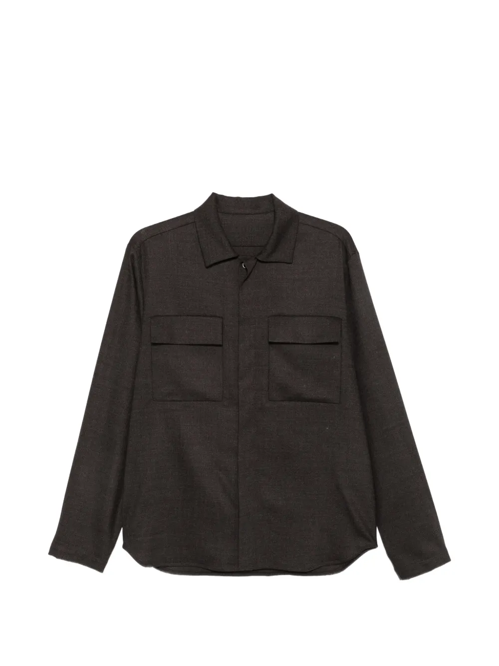 Nine In The Morning Freud flap-pocket shirt jacket - Marrone