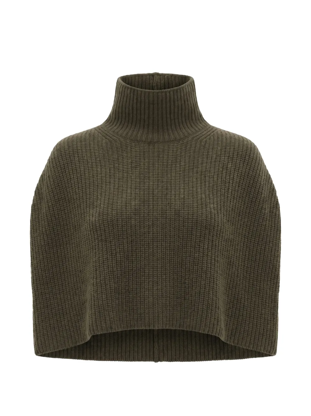 SA SU PHI ribbed-knit cashmere poncho - Grün
