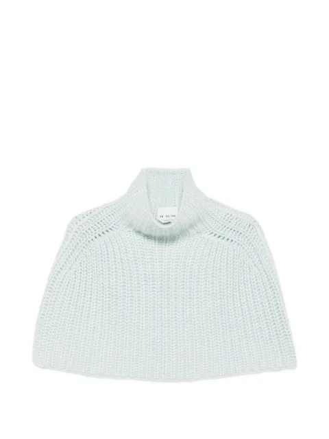 SA SU PHI ribbed-knit cashmere poncho 