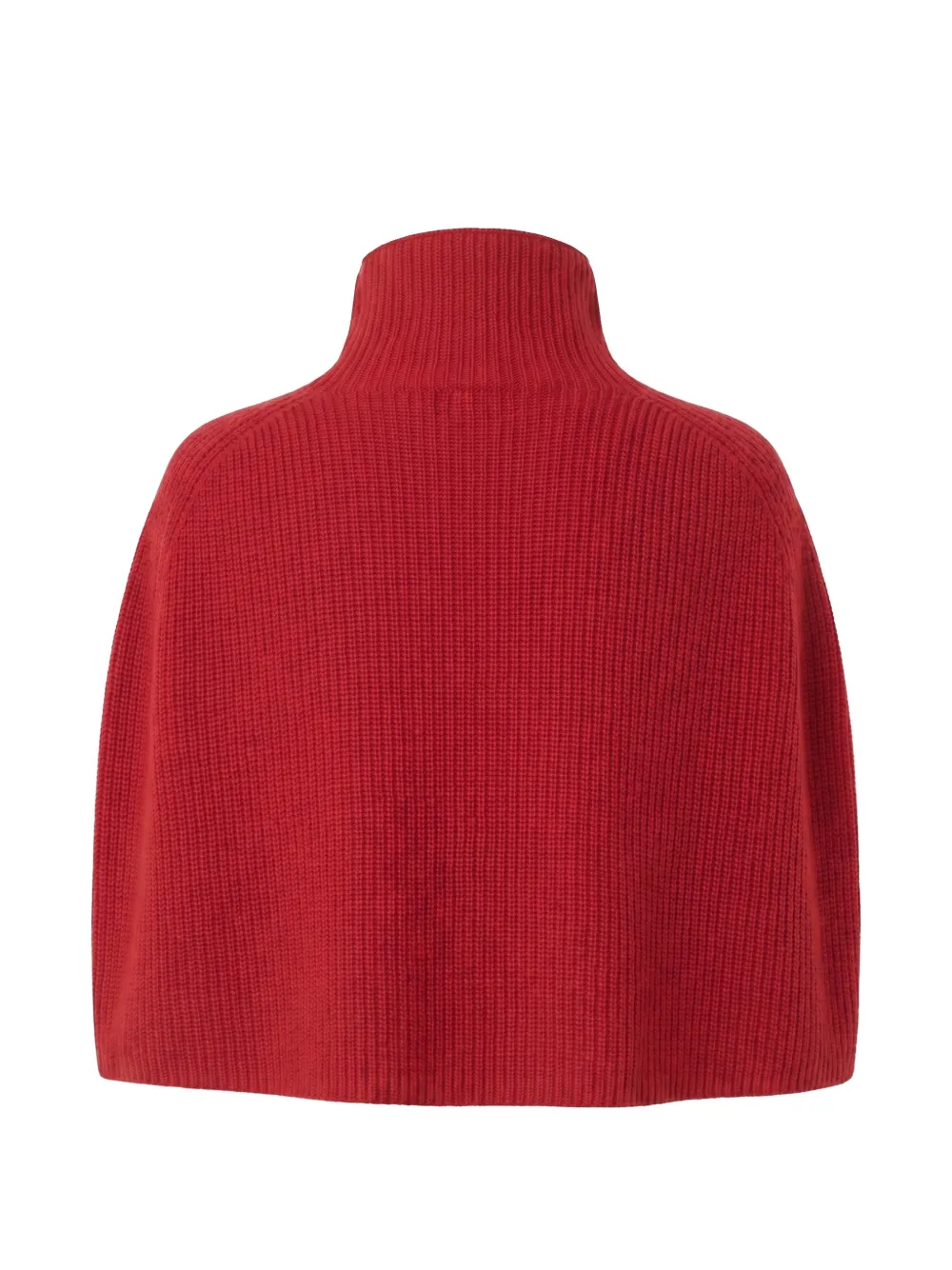 SA SU PHI Ribgebreide kasjmier poncho Rood