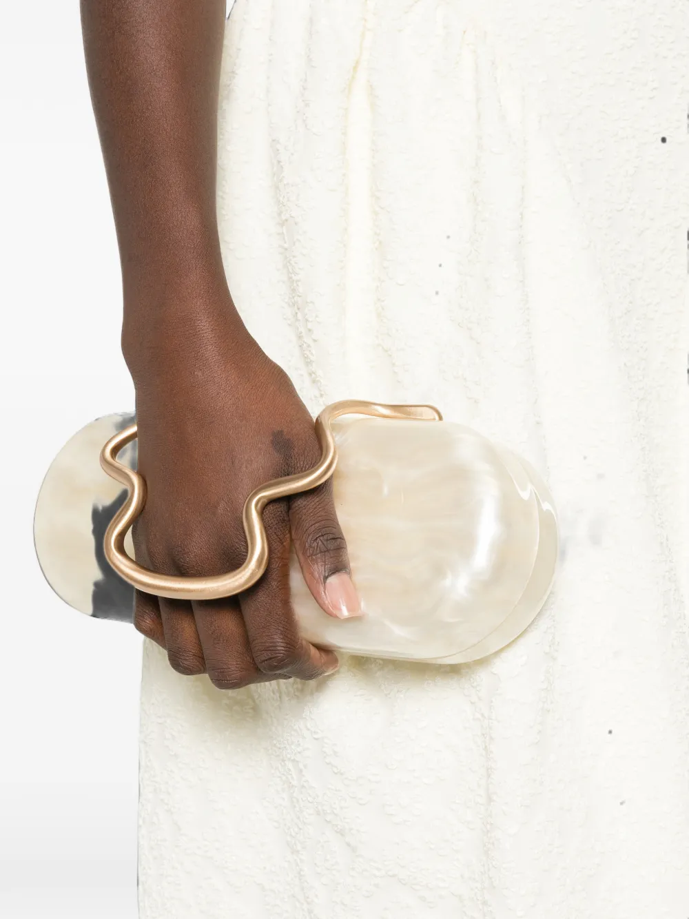 Cult Gaia Ilaria clutch Beige