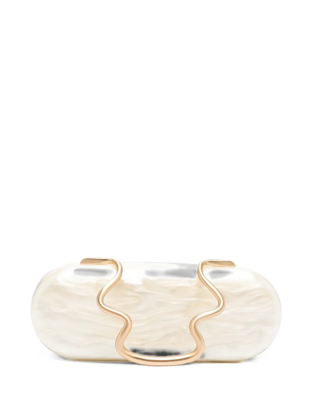 Cult Gaia Ilaria marbled-effect sculptural clutch bag - Toni neutri
