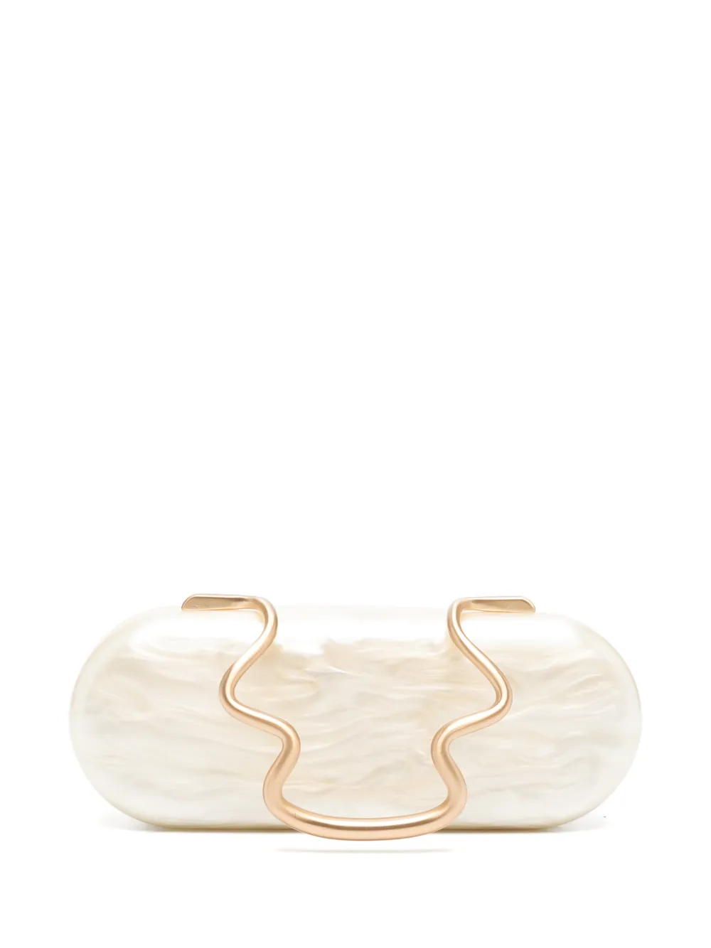Cult Gaia Ilaria marbled-effect sculptural clutch bag - Toni neutri