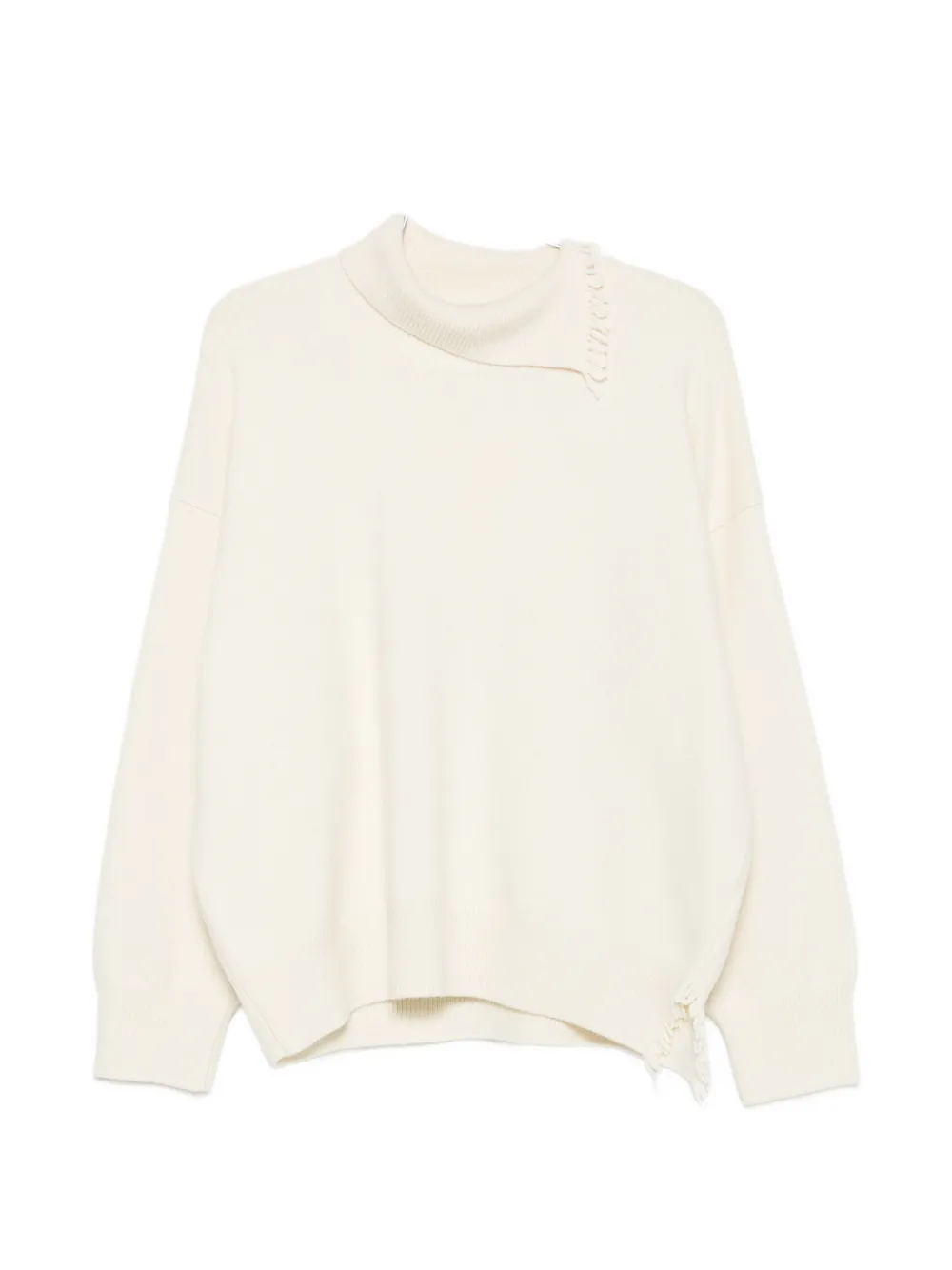 Róhe long-sleeve fringed sweater - Nude