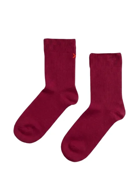 Chinti & Parker ribbed-knit logo-embroidered socks