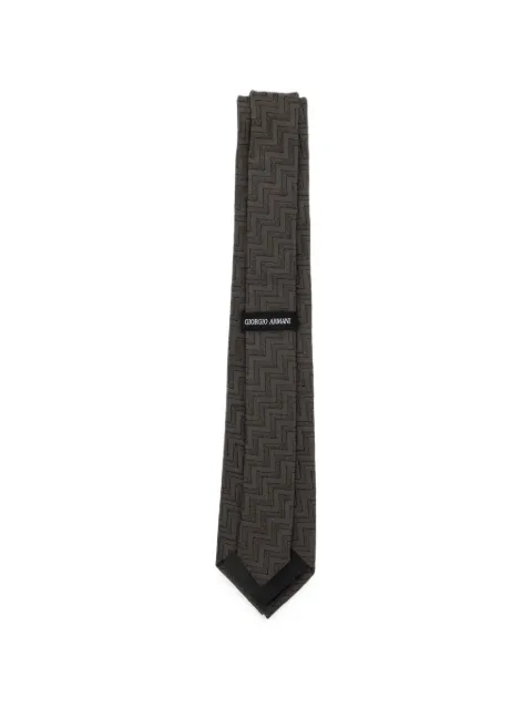Giorgio Armani chevron-pattern tie