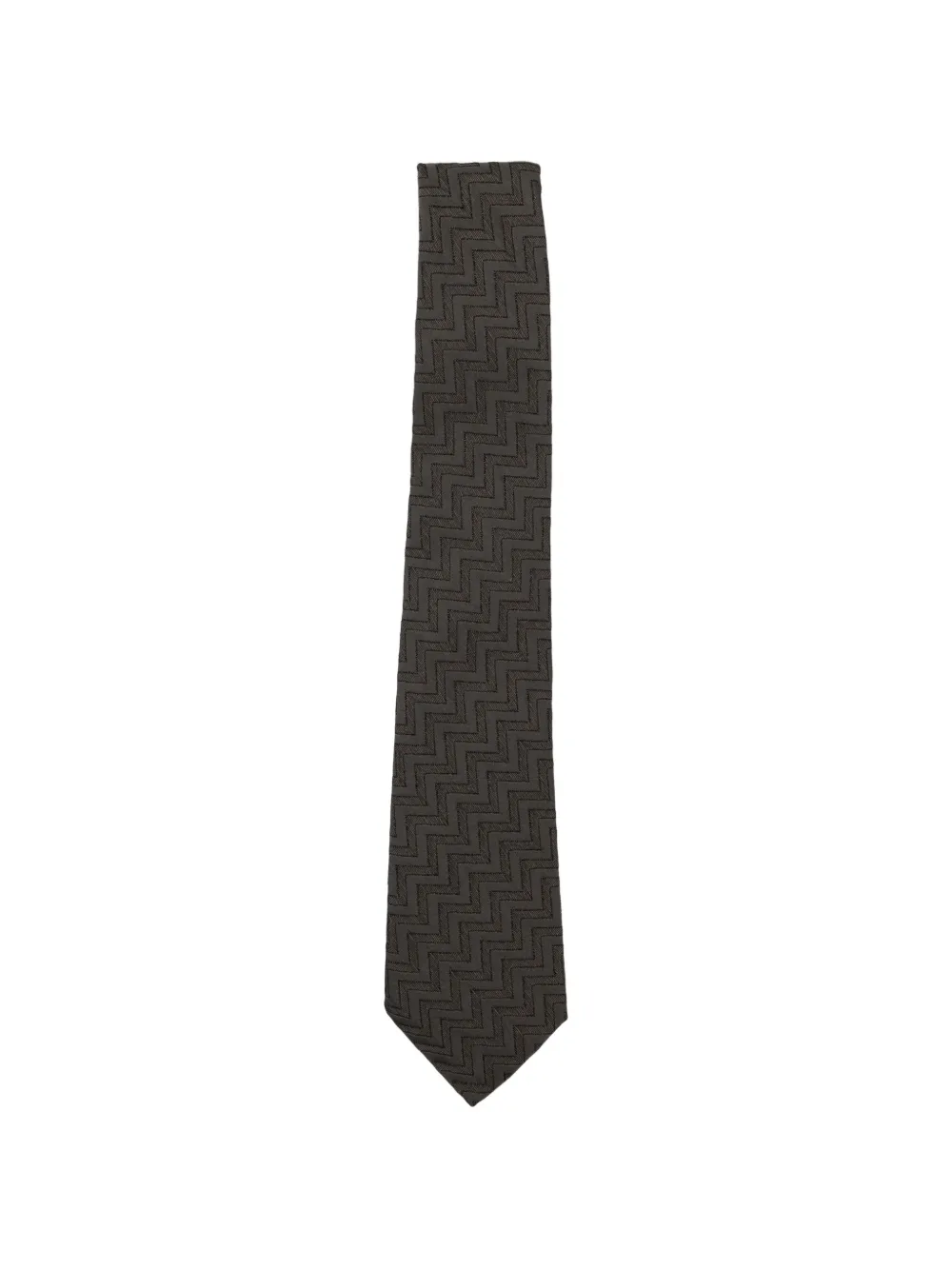 Giorgio Armani chevron-pattern tie - Toni neutri
