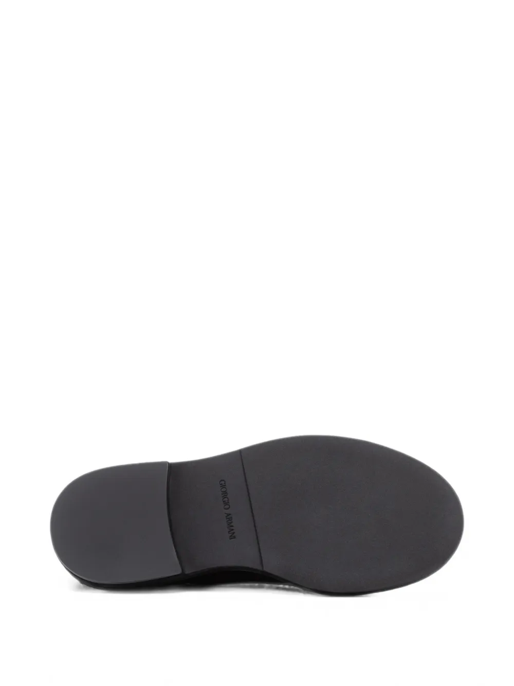 Giorgio Armani touch-strap suede slippers Zwart