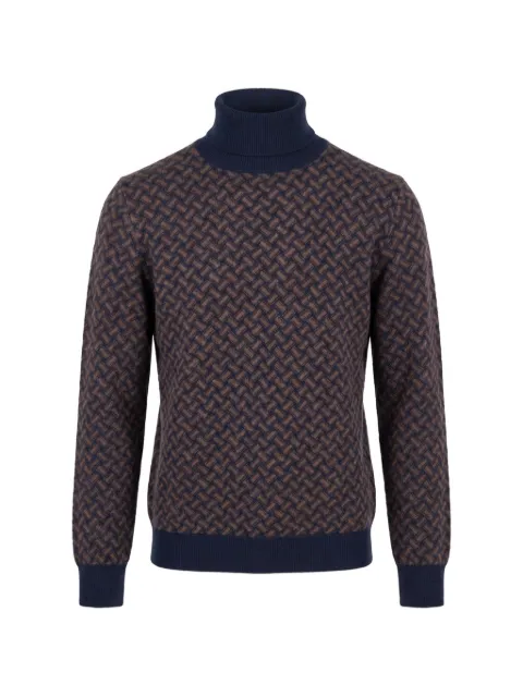 Drumohr basket-weave roll-neck sweater