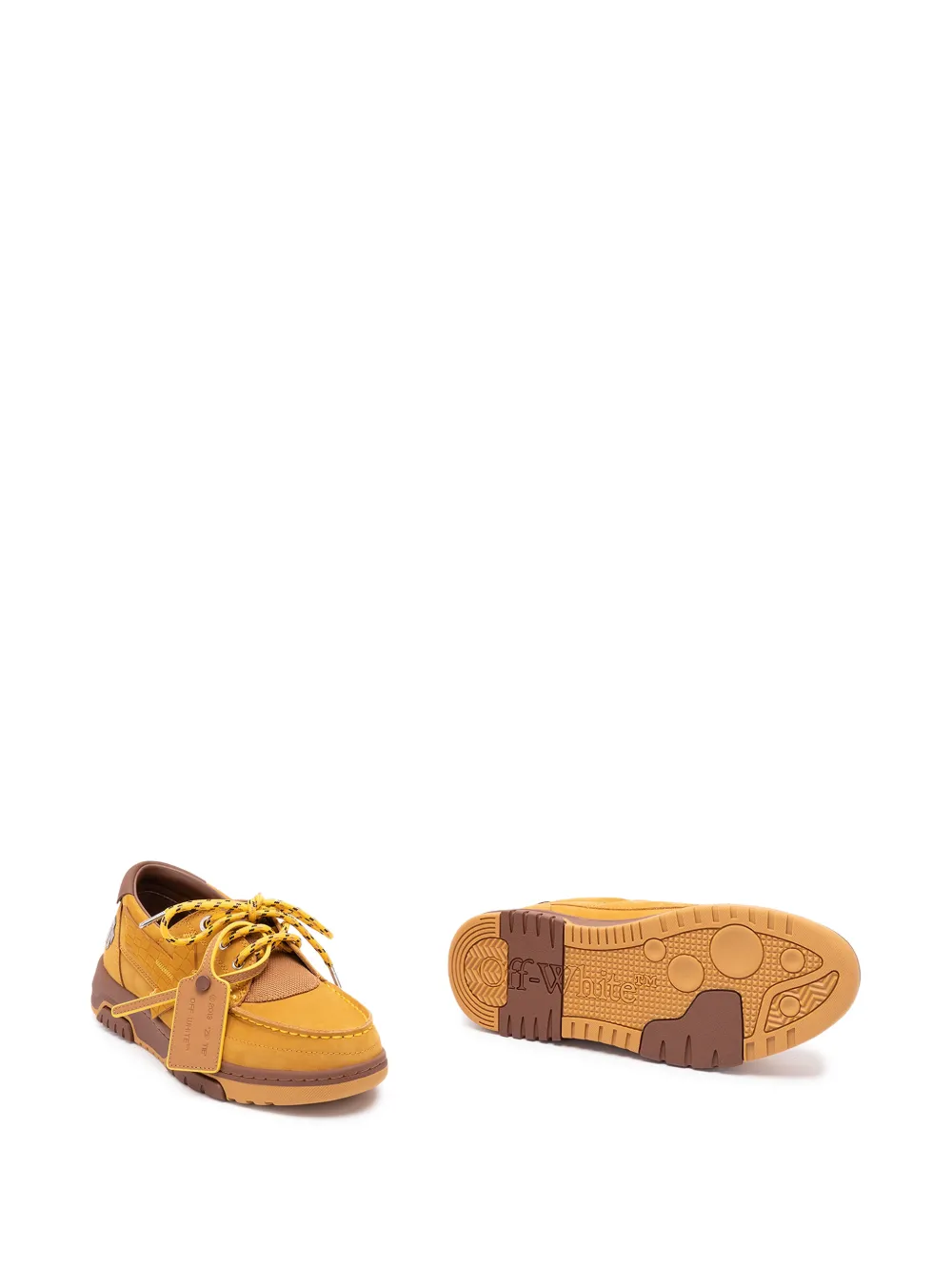 Off-White Arrow-embellishment sneakers Geel