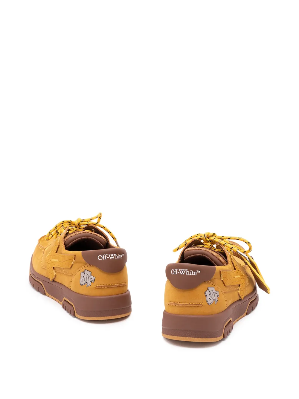 Off-White Arrow-embellishment sneakers Geel