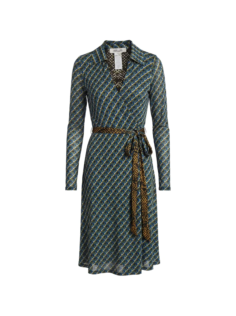 DVF Diane von Furstenberg Phoenix reversible wrap midi dress - Blu