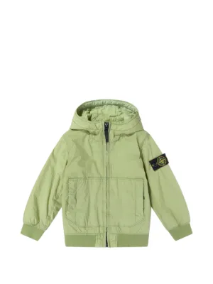 Stone Island Junior フーデッド パデッドジャケット | グリーン