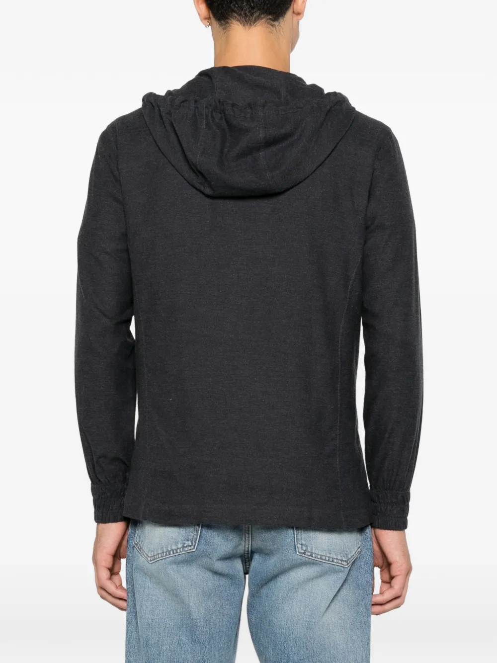 Kiton Hoodie met rits Grijs
