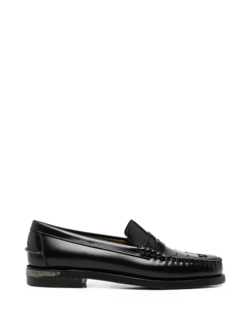 Sebago engraved-plaque penny loafers - Nero