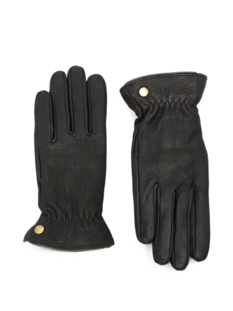 Barbour fleece-trimmed leather gloves