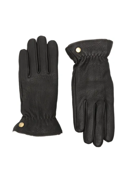 Barbour fleece-trimmed leather gloves