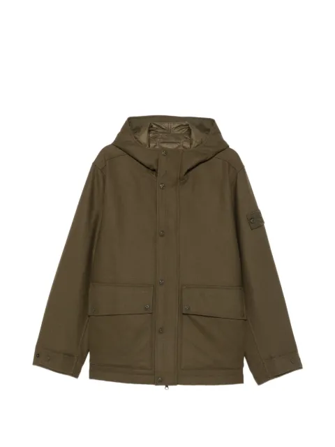 Stone Island chamarra con capucha y parche del logo