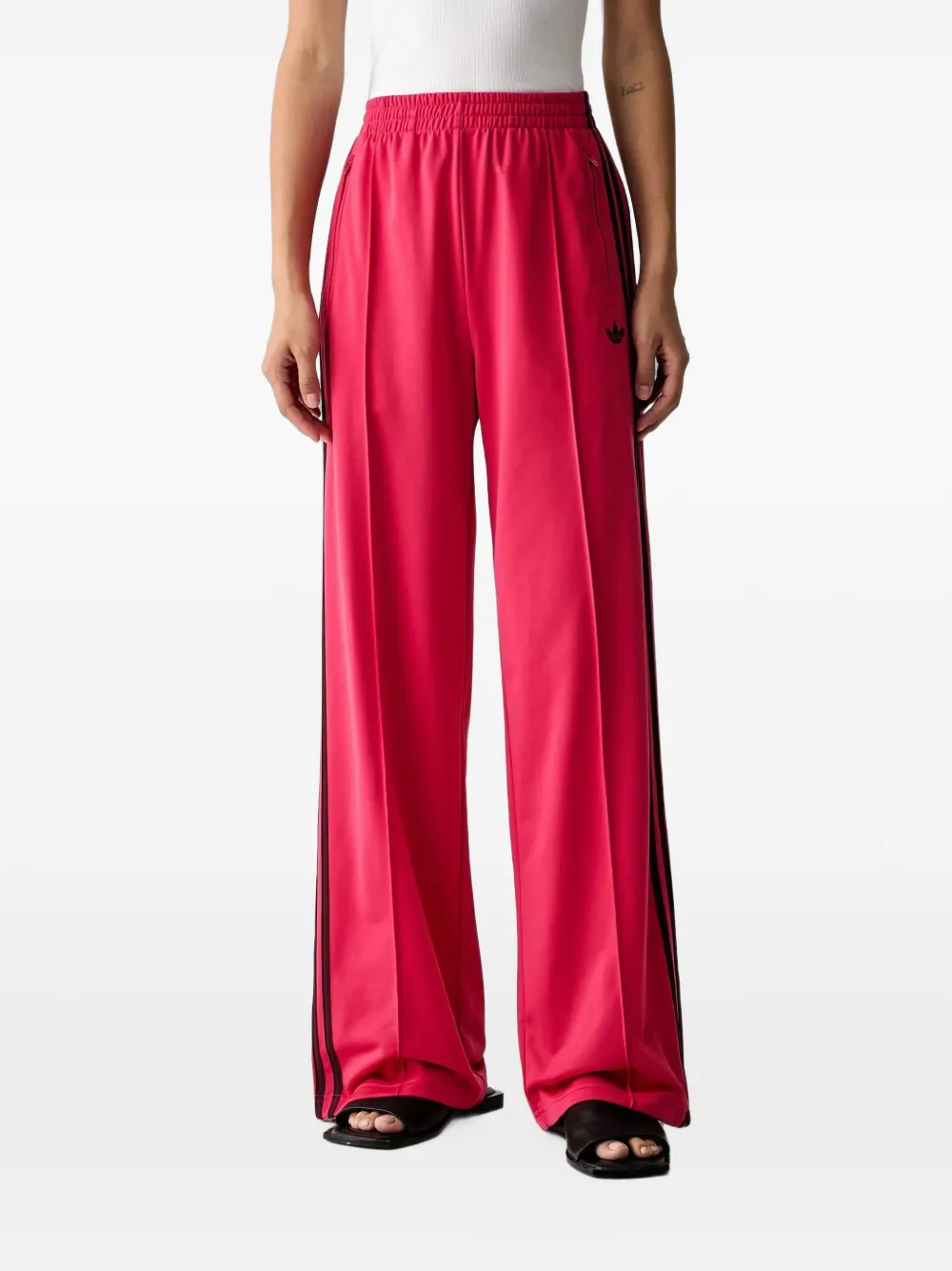 adidas side-stripe track pants - Rosa