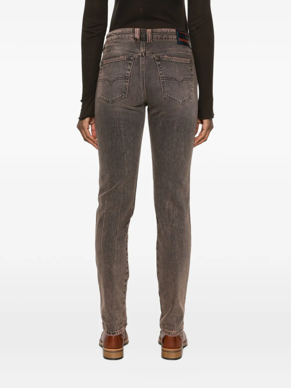 Diesel Gerafelde jeans met vervaagd effect Grijs