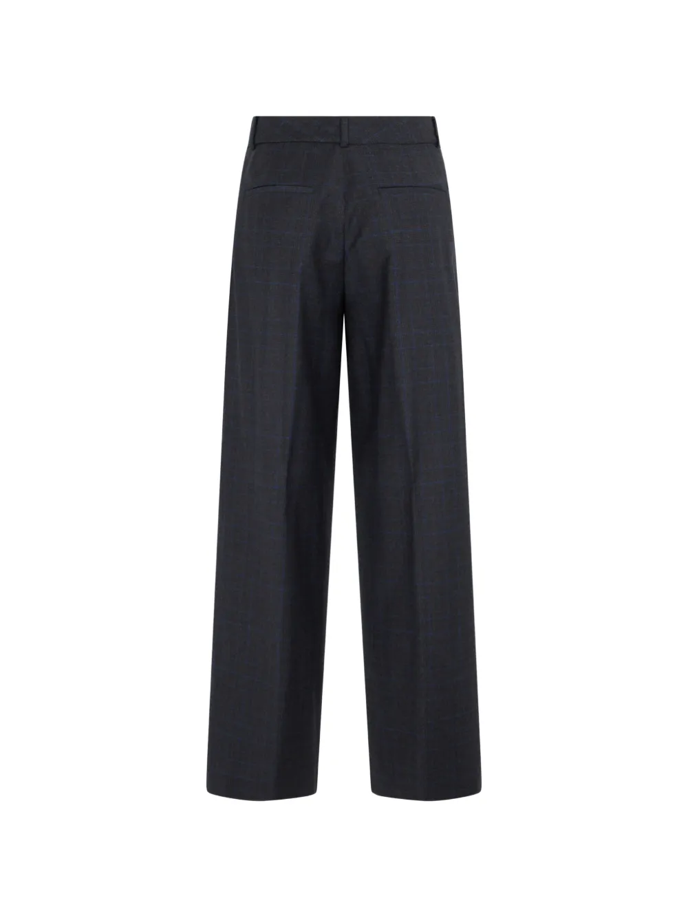 Peserico check-pattern pleated trousers Blauw