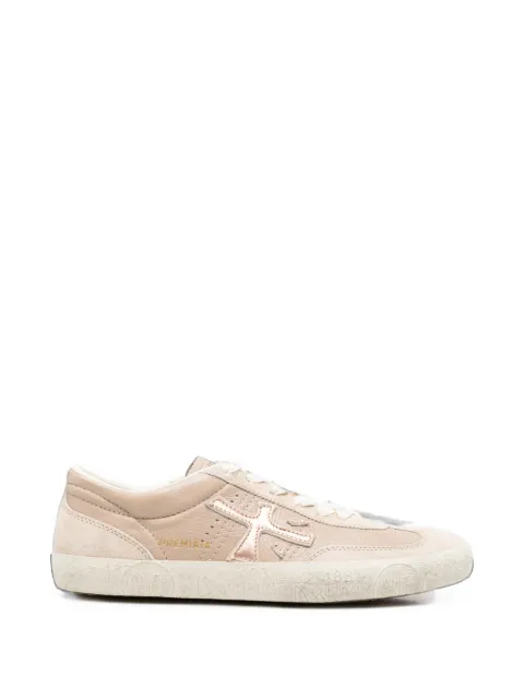 Premiata logo-patch panelled sneakers