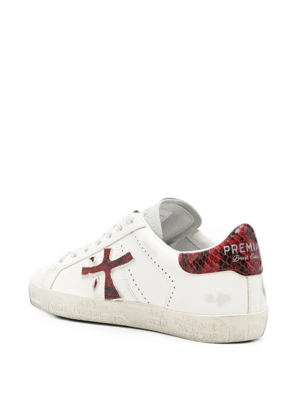Premiata Steven-D snakeskin-effect sneakers Wit