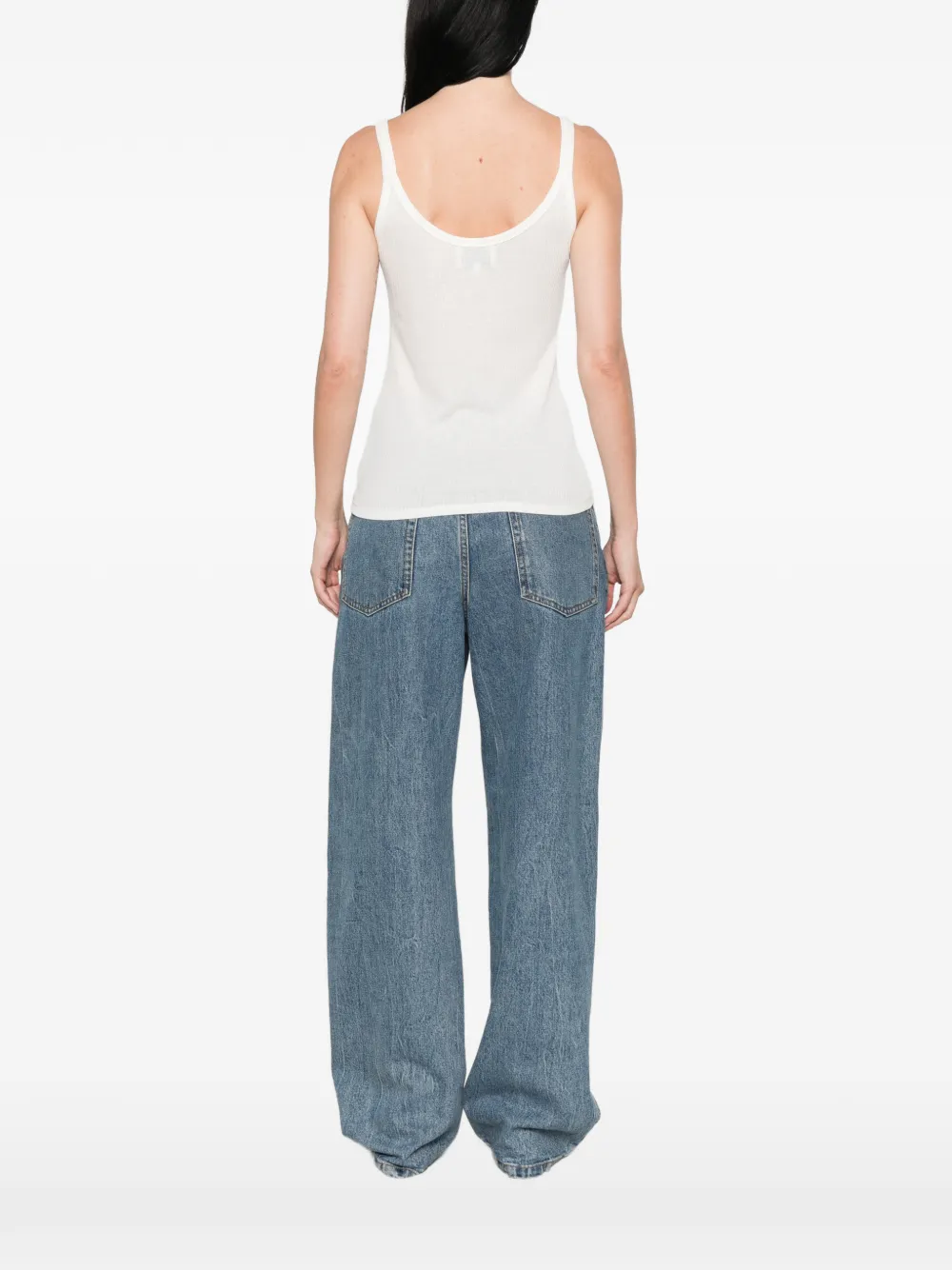 LouLou de Saison Ribgebreide tanktop Wit