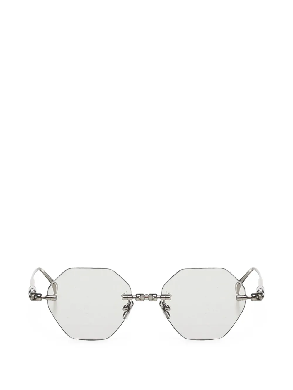 Kuboraum H60 rimless geometric-frame sunglasses - Argento