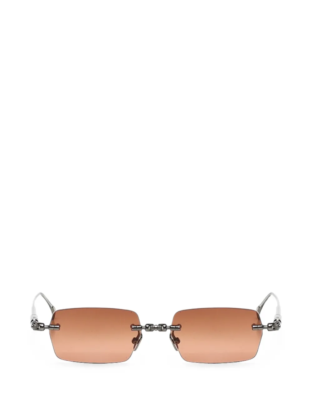 Kuboraum H61 rectangle-frame rimless sunglasses - Grigio