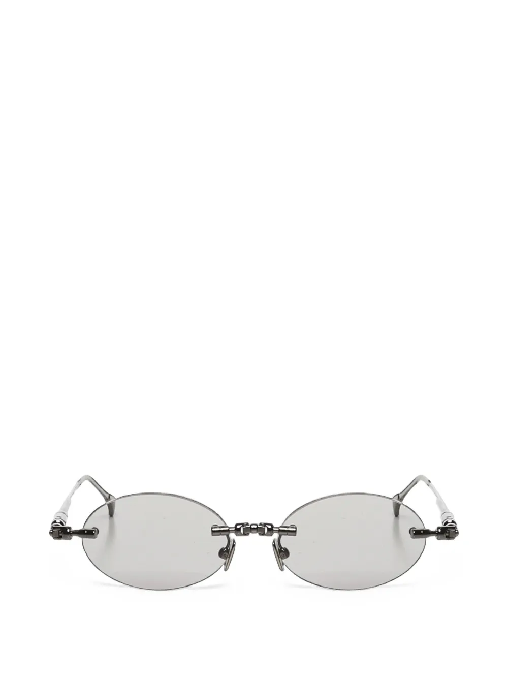 Kuboraum H62 rimless oval-frame sunglasses - Grigio