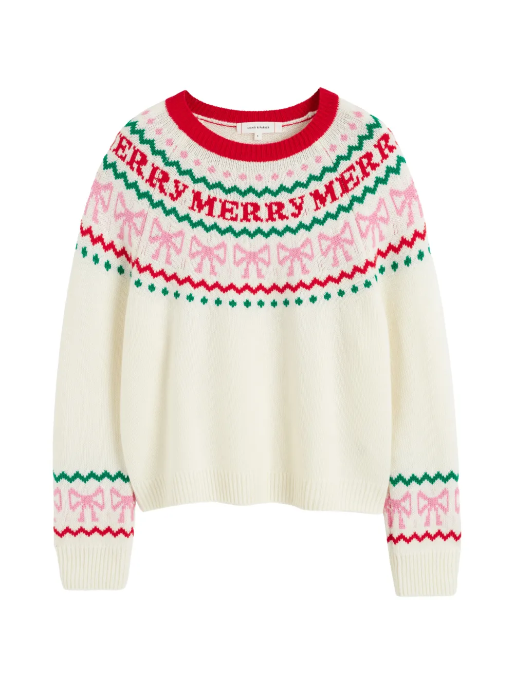 Chinti & Parker bow-intarsia sweater