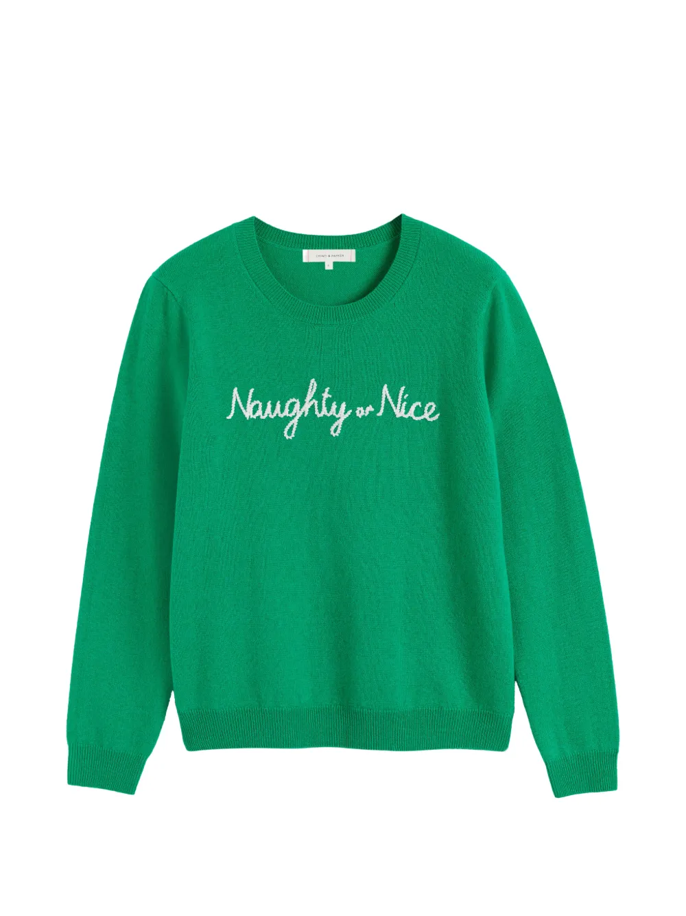 Chinti & Parker slogan-embroidered sweater
