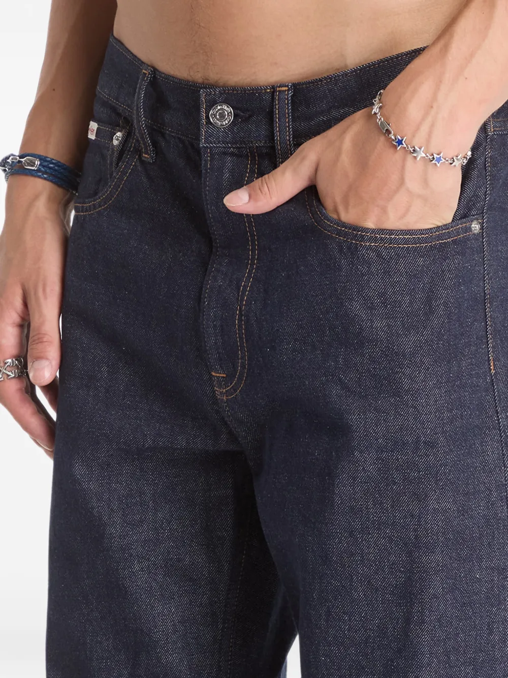 Calvin Klein 90s Straight Iconic jeans Blauw